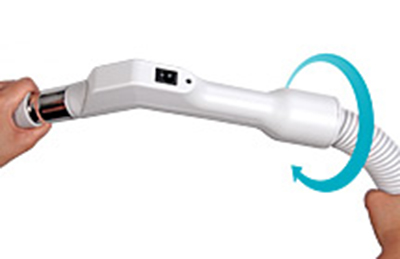 Lehká sací hadice s vypínačem na rukojeti 12,2 m (černá/stříbrná).