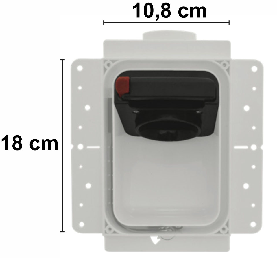 Základňa pod krycie dvierka s koncovkou - RETRAFLEX s nepriľnavým povrchom.