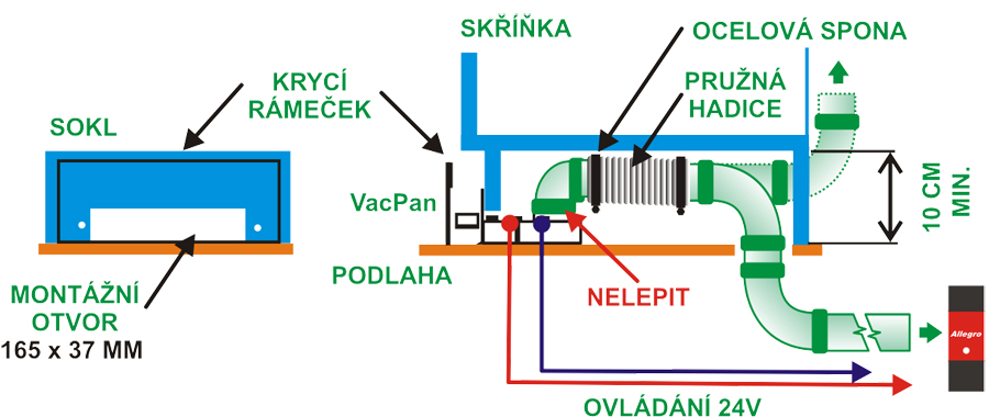 Automatická lopatka VacPan Due - čierna.