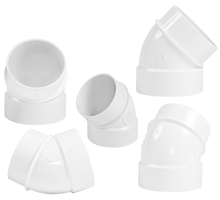 Koleno 45° M/F s nepriľnavým povrchom.