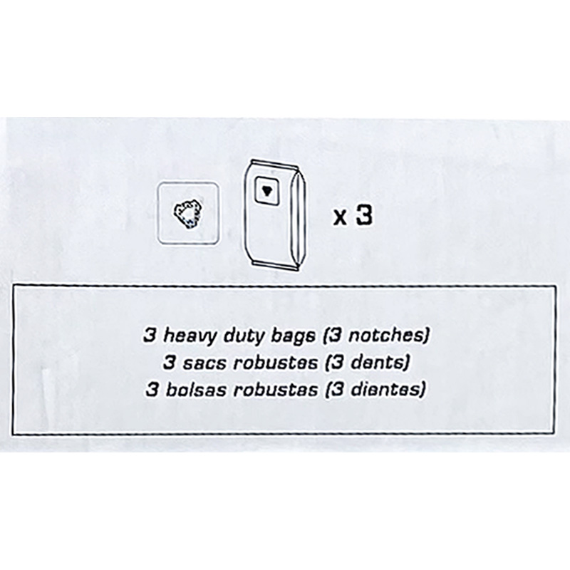 Zesílené velkokapacitní elektrostatické filtrační sáčky z netkané textilie 3 ks. Určené pro centrální vysavače HAYDEN - 70,80, CYCLOVAC.