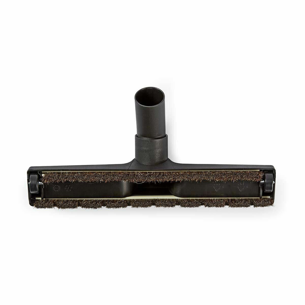 Hubica na hladké podlahy s dvojitým radom jemných kief z prírodného materiálu a pojazdovými kolieskami, šírka hubica 30 cm. Určené pre centrálne vysávače a centrálne vysávanie.