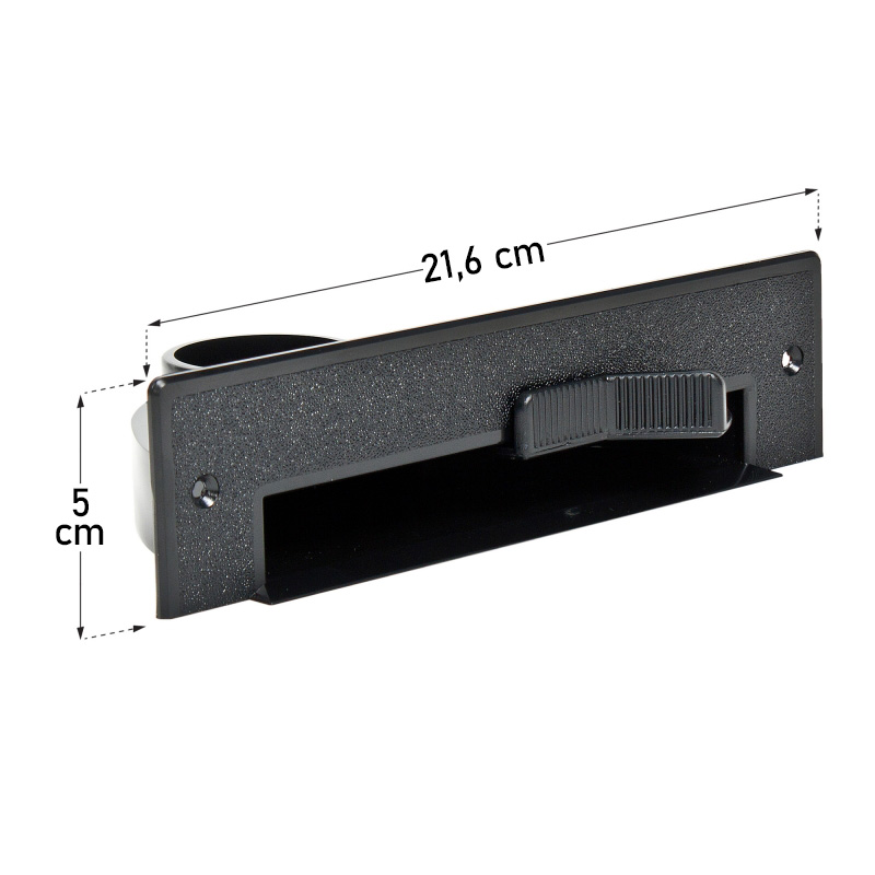 Podlahová štrbina VacPan - Nerez / Čierna - Inštalačný komplet s nerezovým celokrytom a flexi hadicou s koncovkami.