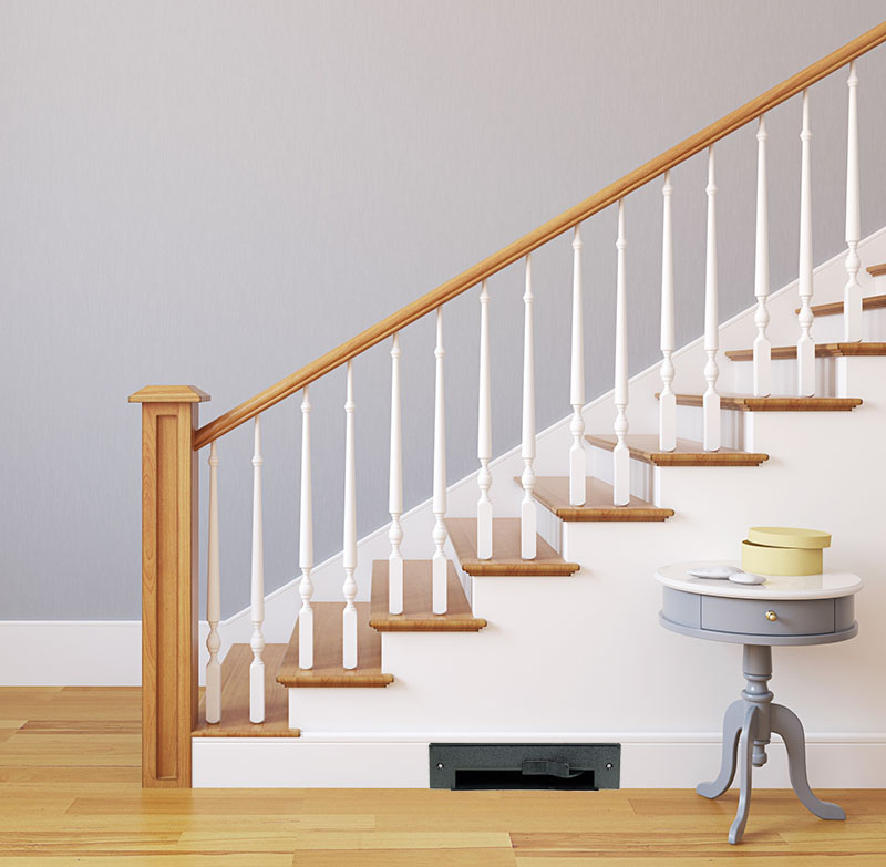 Podlahová štrbina Vacpan - čierna s nepriľnavým povrchom.