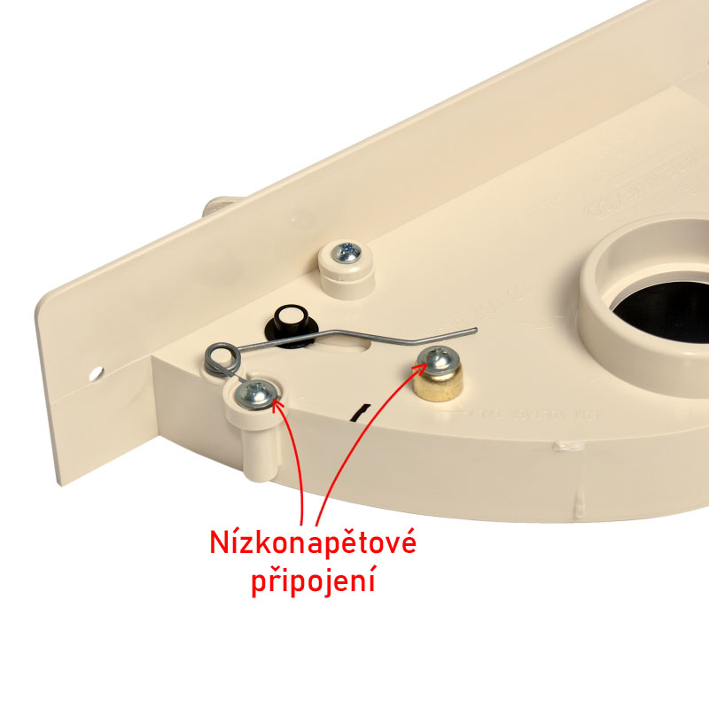 Podlahová štrbina VacPan - farba mandle - Inštalačný komplet s flexi hadicou s koncovkami. Nepriľnavý povrch.