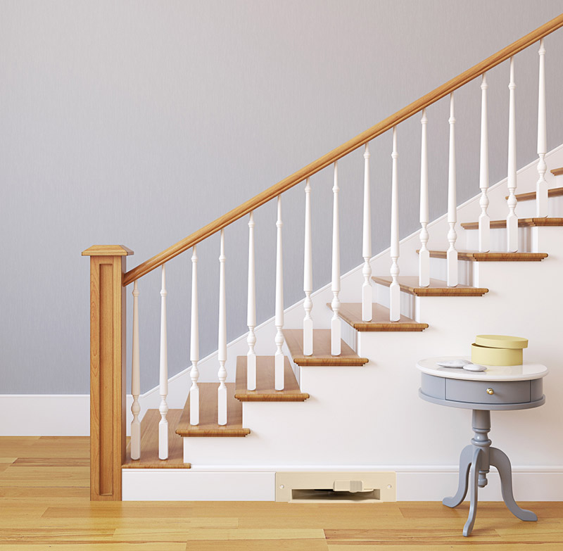 Podlahová štrbina VacPan - farba mandle - Inštalačný komplet s flexi hadicou s koncovkami. Nepriľnavý povrch.