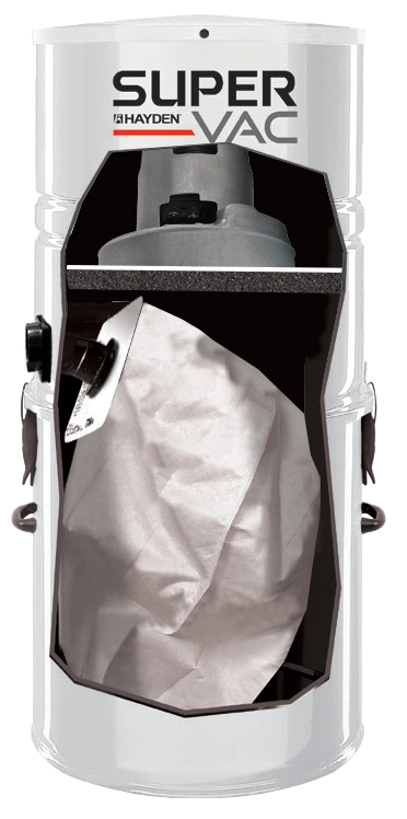 Centrálny vysávač HAYDEN 20 Super Vac (506 AW) + Sada príslušenstva STANDARD s hadicou 9,1 m (10 ks), Inštalačná sada potrubia: 12 m - 1x zásuvka.