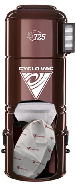 Centrálny vysávač CYCLOVAC H725 (710 AW) + Sada príslušenstva STANDARD s hadicou 9,1 m (10 ks). Záruka 10 rokov.