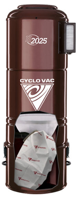 Centrálny vysávač Cyclovac H2025 (750 AW) + Sada príslušenstva PREMIUM s hadicou 9,1 m (11 ks), Inštalačná sada potrubia: 33 m - 6x zásuvka. Záruka 10 rokov.
