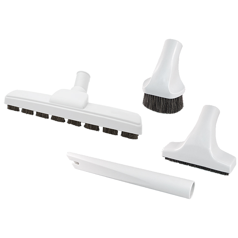 Skrytá hadica v stene Retraflex 18m - Sada príslušenstva (8 ks) + Dvierka Retraflex, určená pre centrálne vysávanie