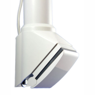 Vysávačová zásuvka nástenná - 45 ° šedá (určené pre povrchovú montáž bez nutnosti zásuvkovej základne).