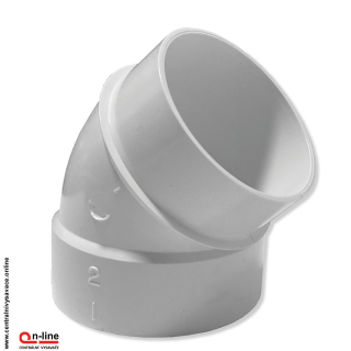 Koleno 45° M/F s nepriľnavým povrchom.