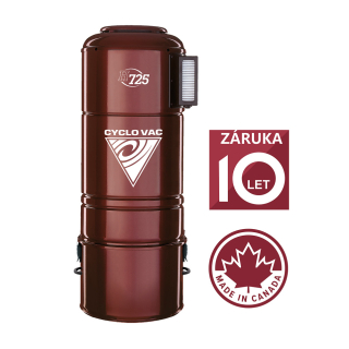 Centrálny vysávač Cyclovac H725 (710 AW) s účinnou hybridnou HEPA filtráciou - Záruka 10 rokov