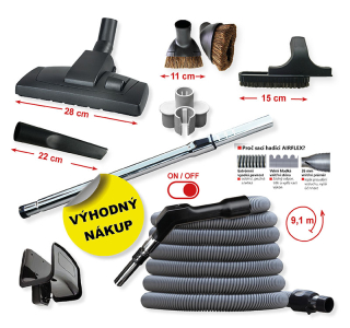 Súprava príslušenstva COMFORT - Hadica s vypínačom 9,1 m - Príslušenstvo - 8 ks.