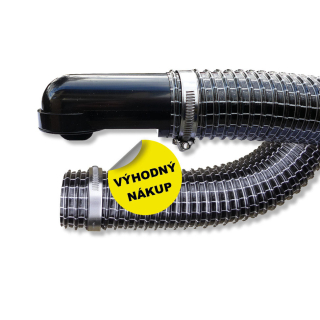 Ohybná hadica (zosilnená) s koncovkou na pripojenie podlahovej štrbiny - VacPan s nepriľnavým povrchom.