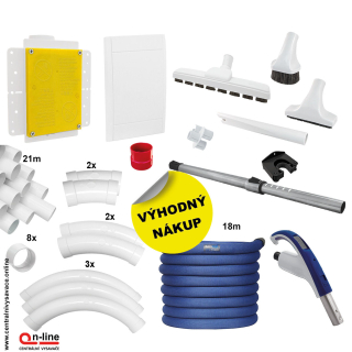 Skrytá hadica v stene Retraflex 18 m - Inštalačný komplet - vrátane návodu.